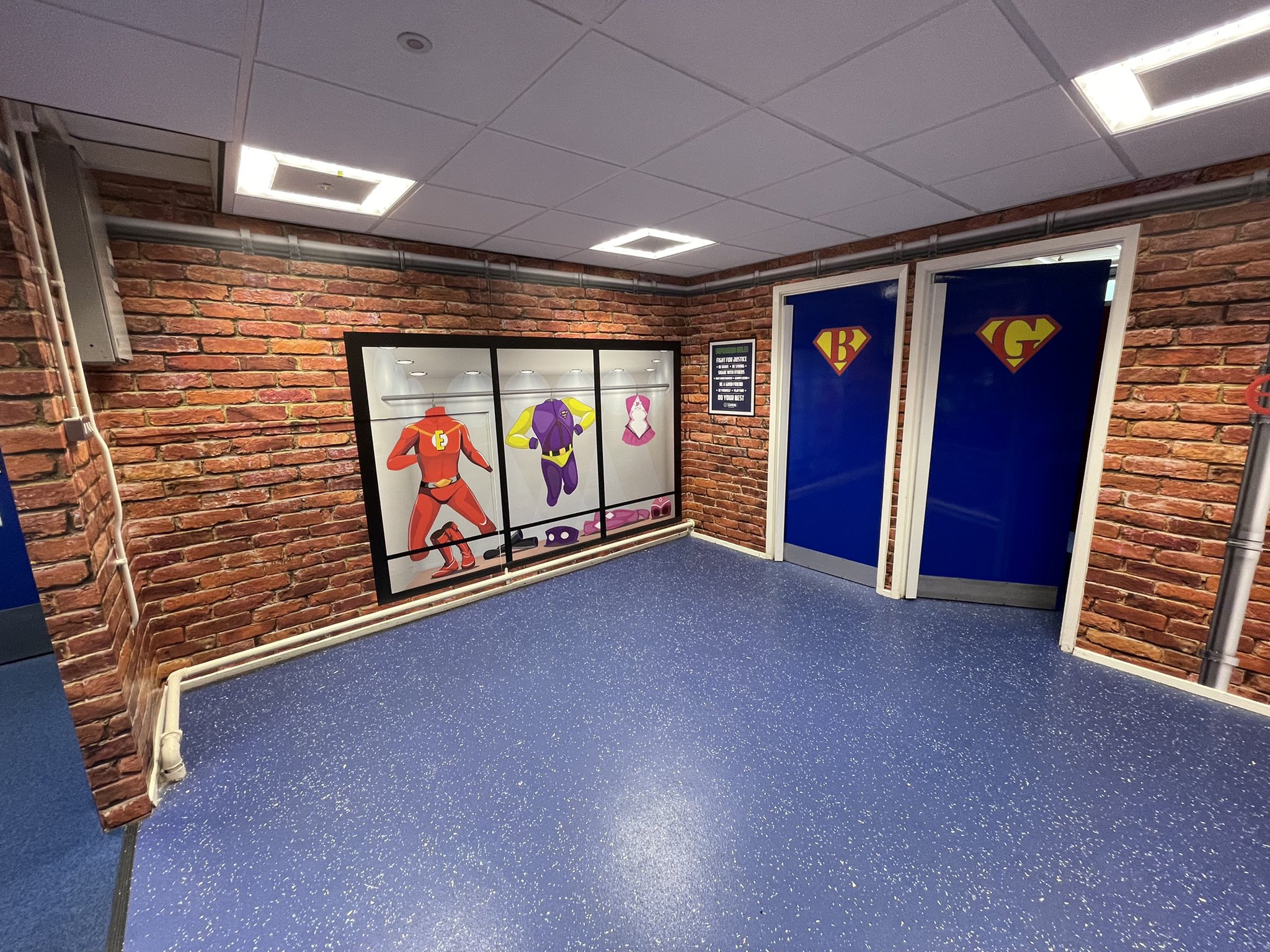 SuperHeroes Wall Wrap in Primary School by Vinyl Detail LTD
