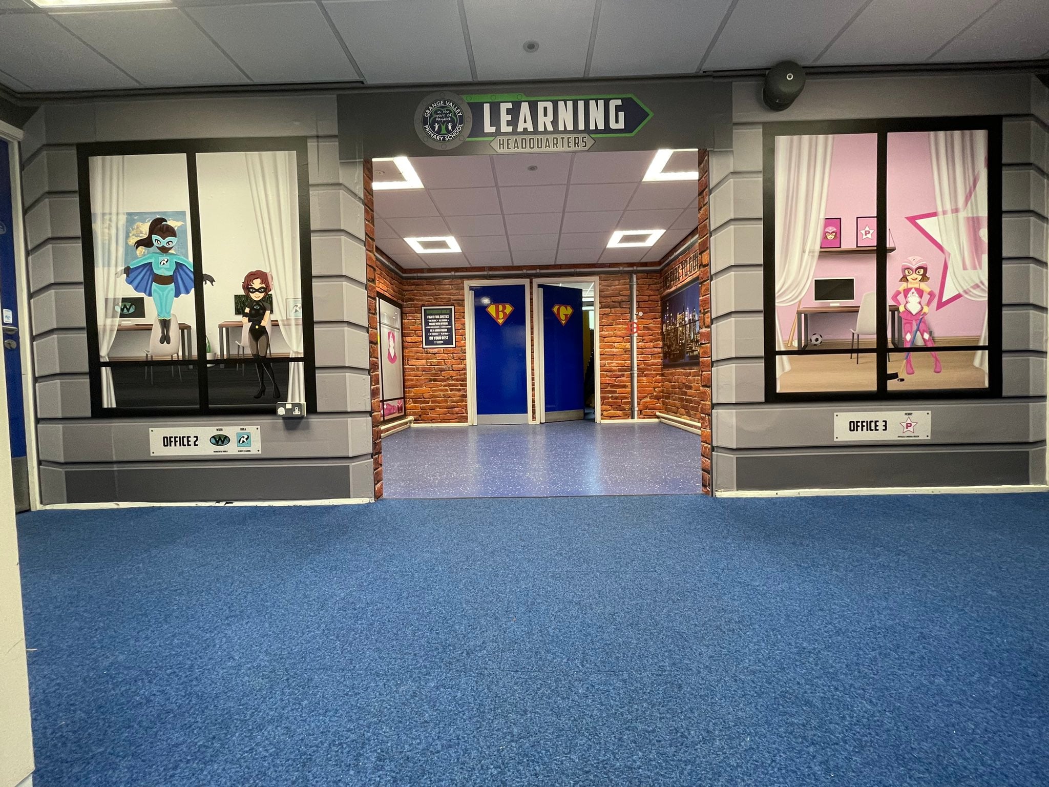 SuperHeroes Wall Wrap in Primary School by Vinyl Detail LTD