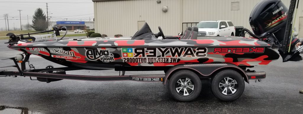 Boat wrapped with SLX Cast Wrap 